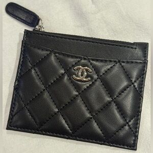 CC Black Quilted Leather Wallet